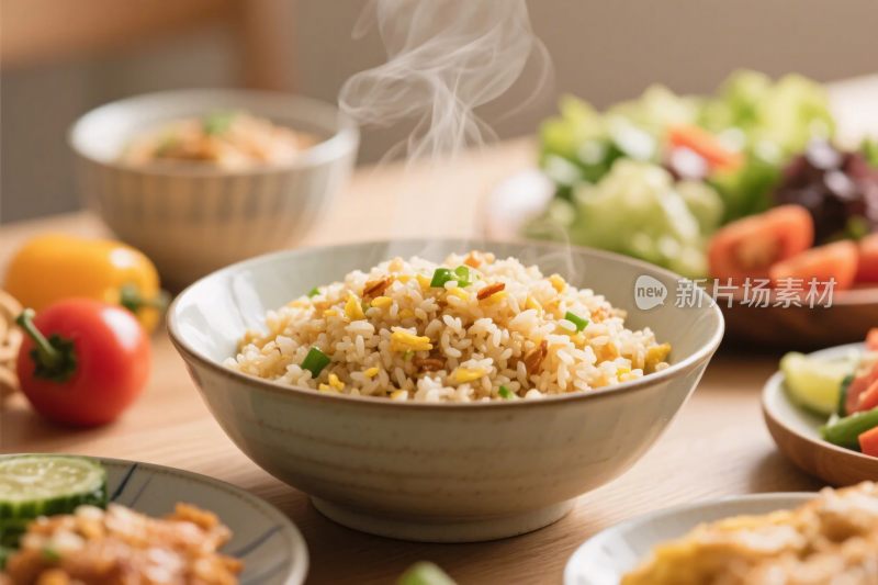 美食餐桌米饭餐点