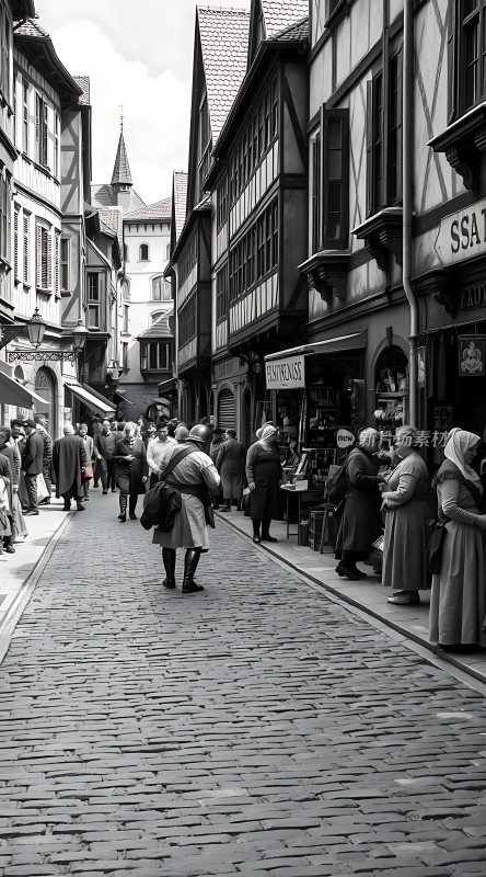 中世纪欧洲街头市集