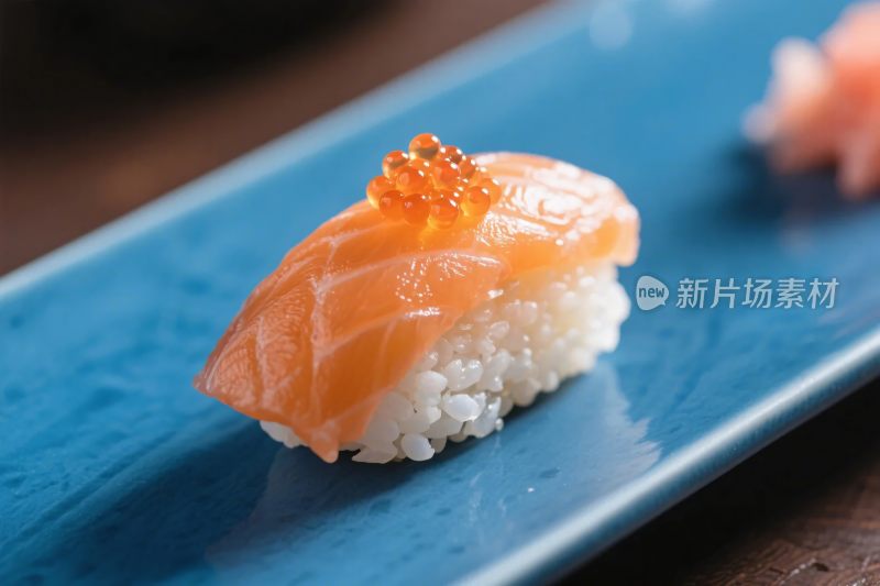 三文鱼寿司美食特写