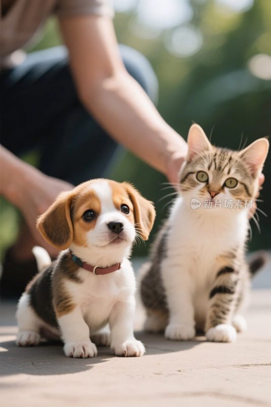 小狗小猫互动场景