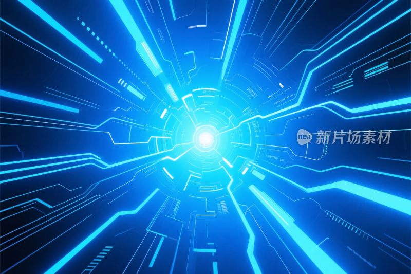 科幻科技光效隧道