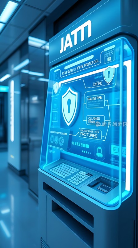 未来科技感ATM机安全防护与智能服务相结合