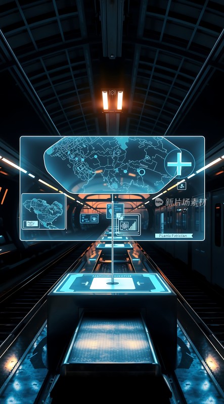 未来科技感地铁站