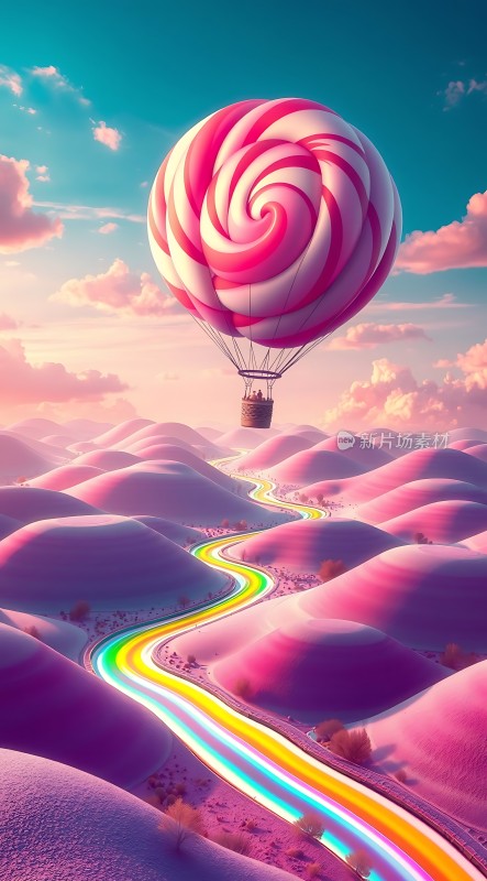 彩色热气球梦幻之旅