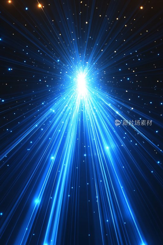 蓝色炫光星空背景图