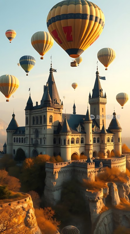 童话城堡与热气球之旅