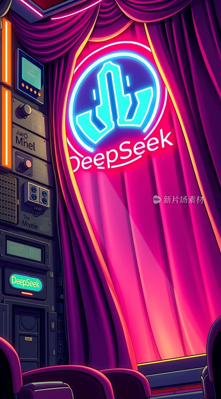 深蓝探秘霓虹舞台上的神秘之旅