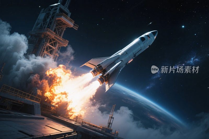 火箭发射升空场景