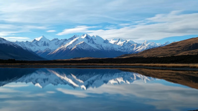 壮美山河风景自然河流湖泊天空白云景观冰川