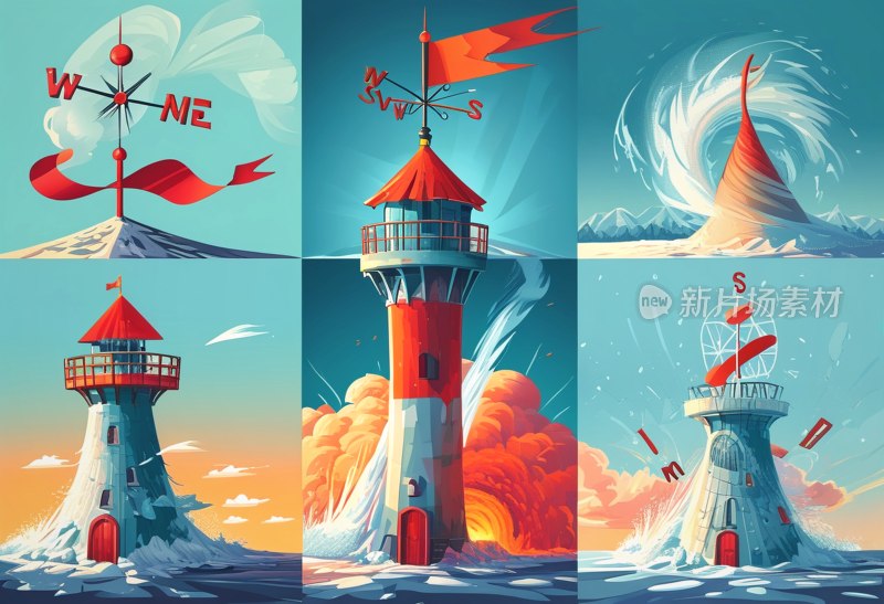 风向标图标设计