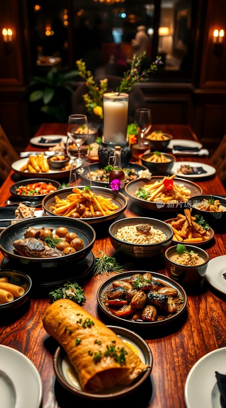 美味佳肴盛宴诱人美食大餐