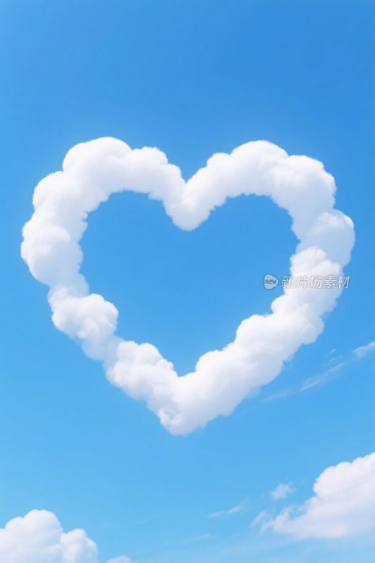 心形云朵爱心蓝天