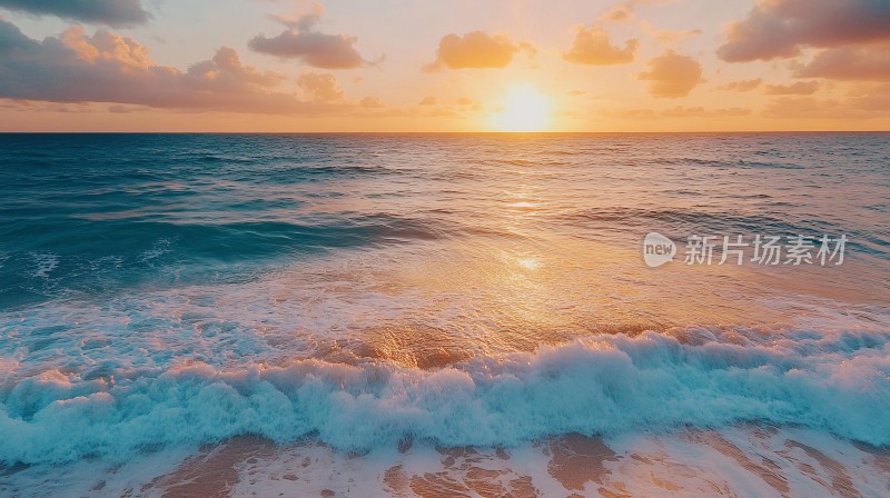 海浪浪花日出日落