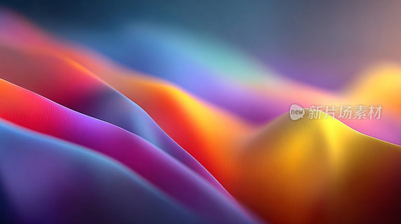 绚丽多彩的波浪形抽象背景