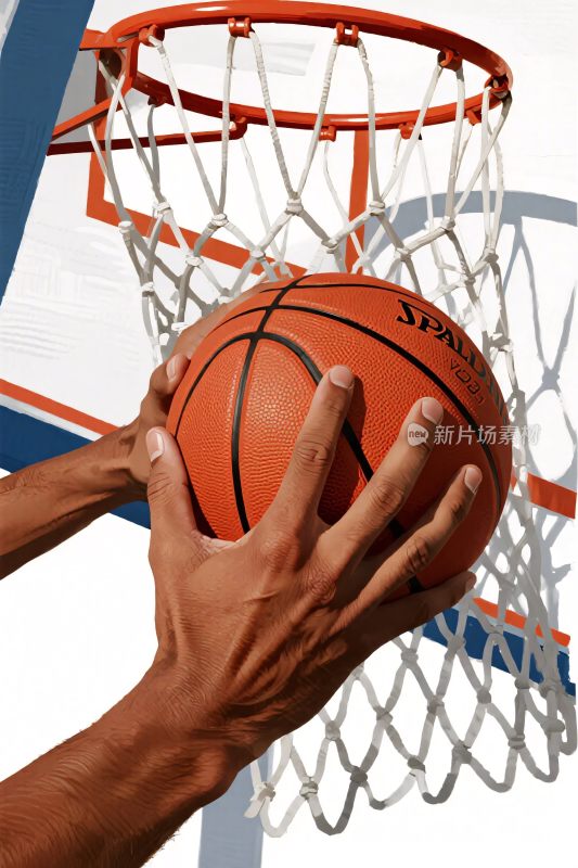 篮球入框竞技瞬间