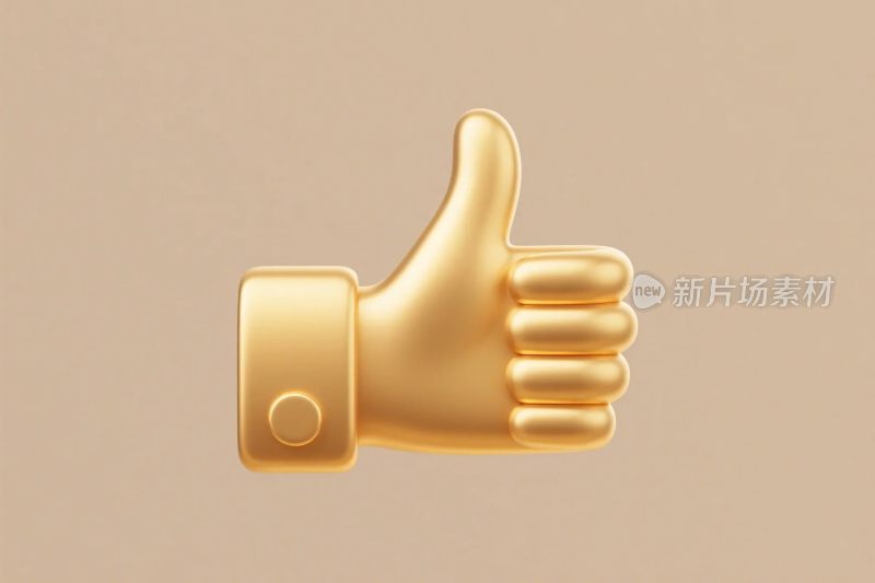 金色点赞手势图标