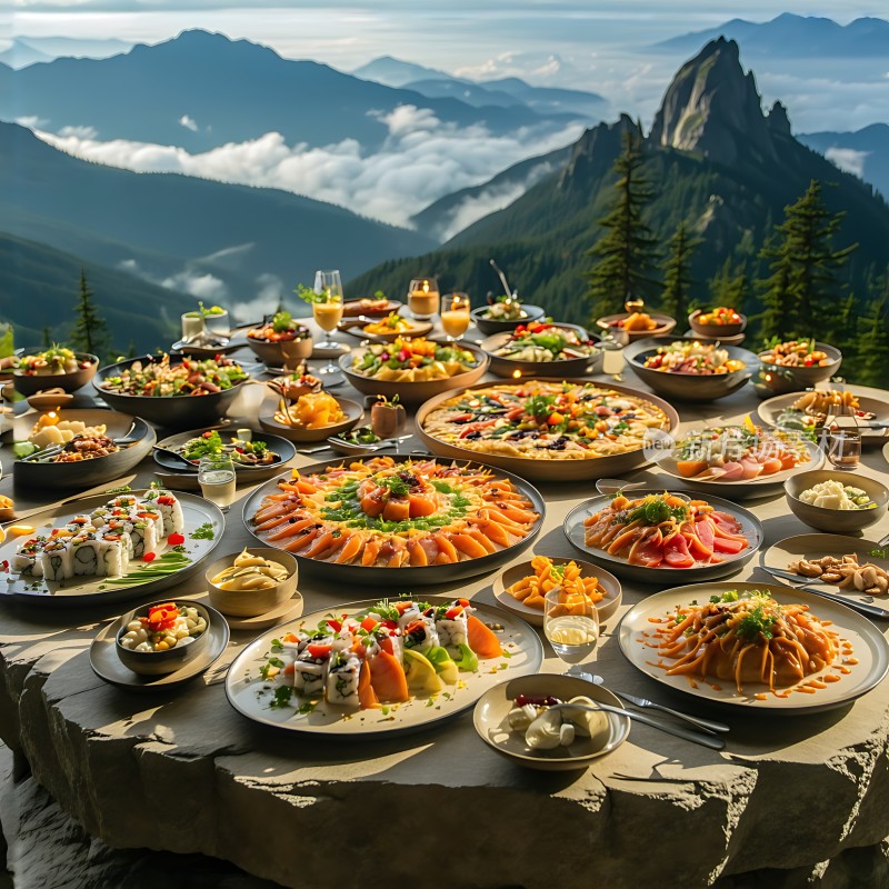 山顶盛宴美食与美景共赏