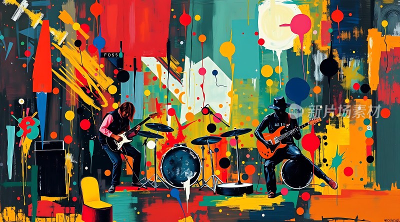 摇滚乐队的激情演出