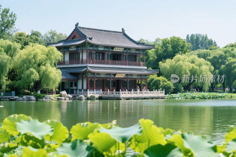 古亭湖水风景图