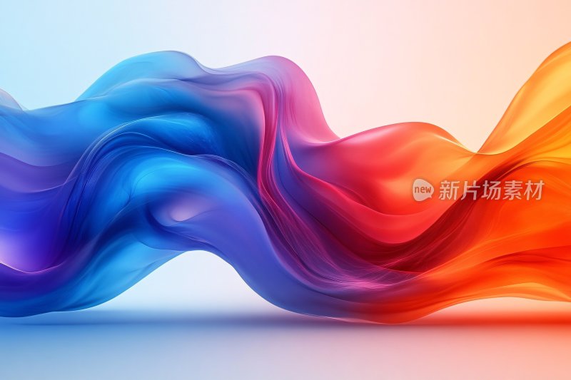彩色流动波浪背景图