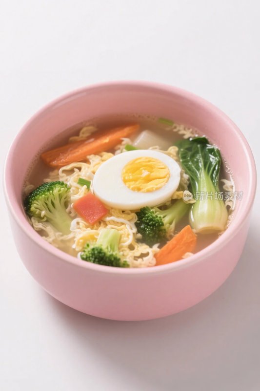 粉色碗装食材美食图