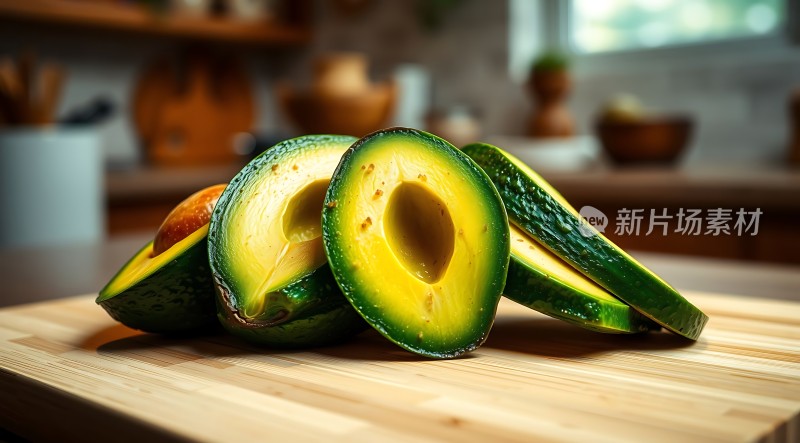 新鲜牛油果切片诱人美味