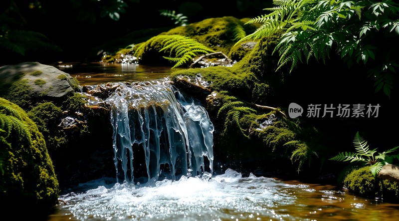 翠绿瀑布自然之韵