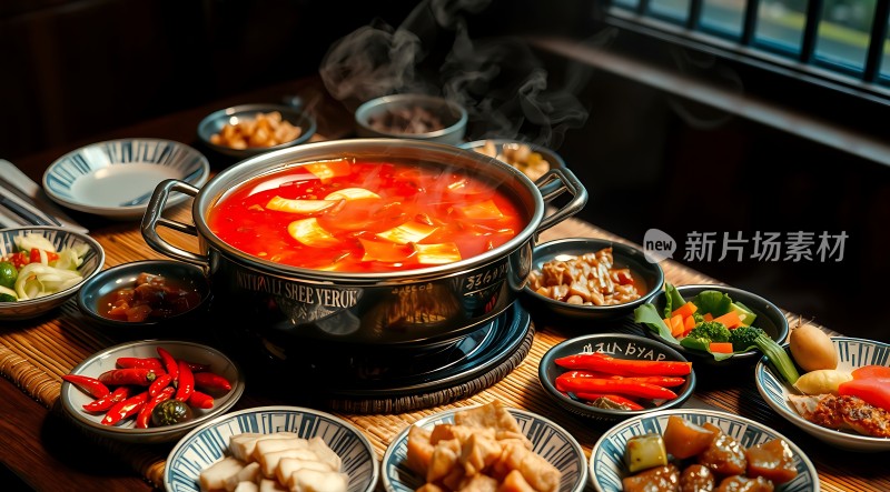 热气腾腾火锅盛宴美味食材任选