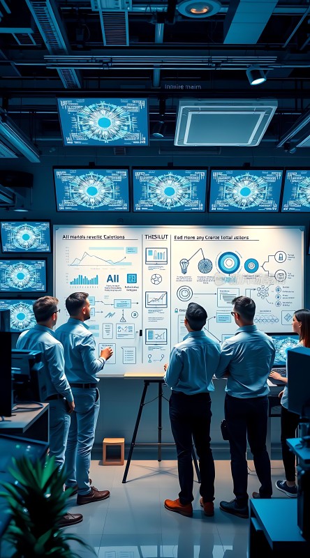 智能会议室里的头脑风暴会议