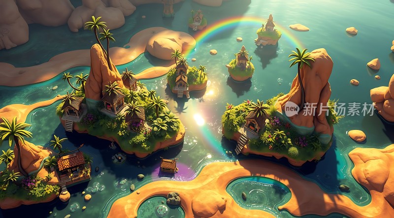 彩虹下的梦幻岛屿