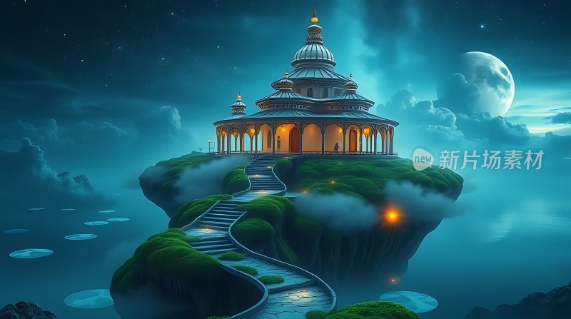夜幕下的神秘宫殿