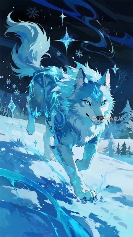 冰蓝狼影