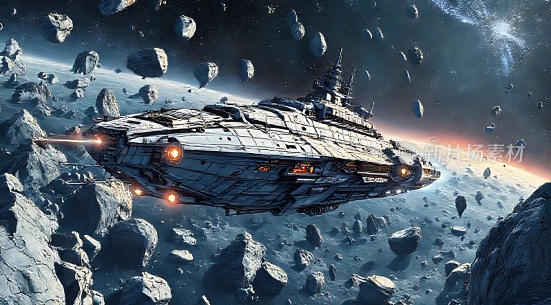 星际飞船穿越星尘