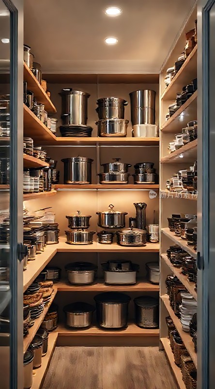 厨房储物间里的锅具大集合