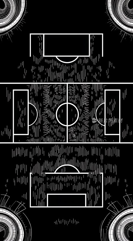 足球场线条勾勒