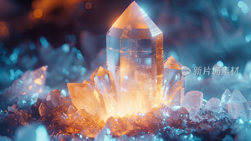 水晶矿石结晶