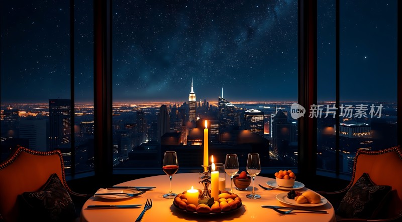 璀璨星空下浪漫晚餐
