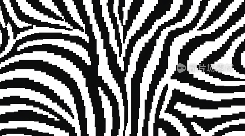 黑白条纹图案视觉冲击力强