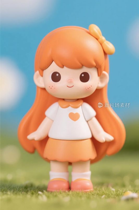 卡通玩偶女孩插画