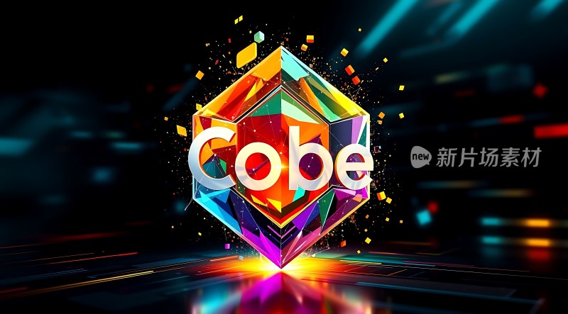 新片场素材炫彩立方体