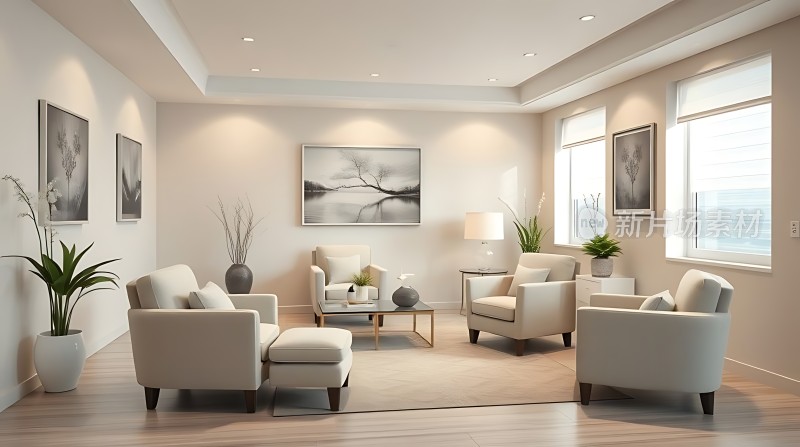 现代简约客厅舒适优雅生活空间