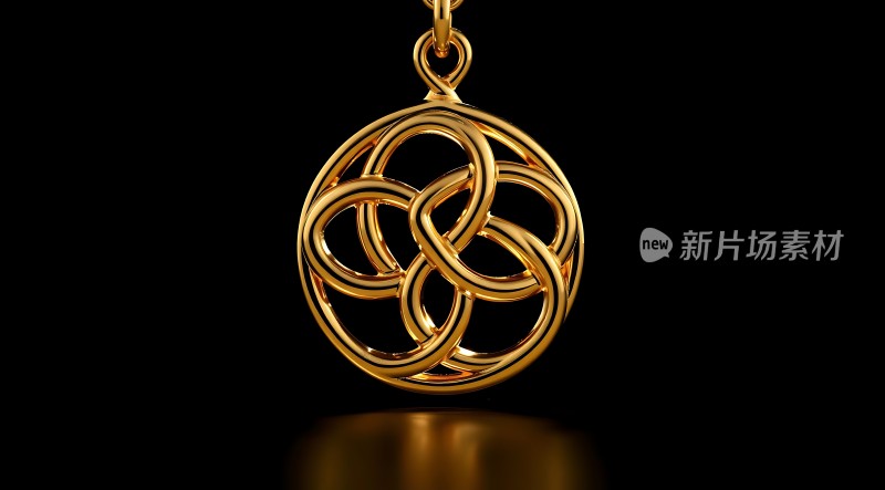 金色吊坠新片场素材