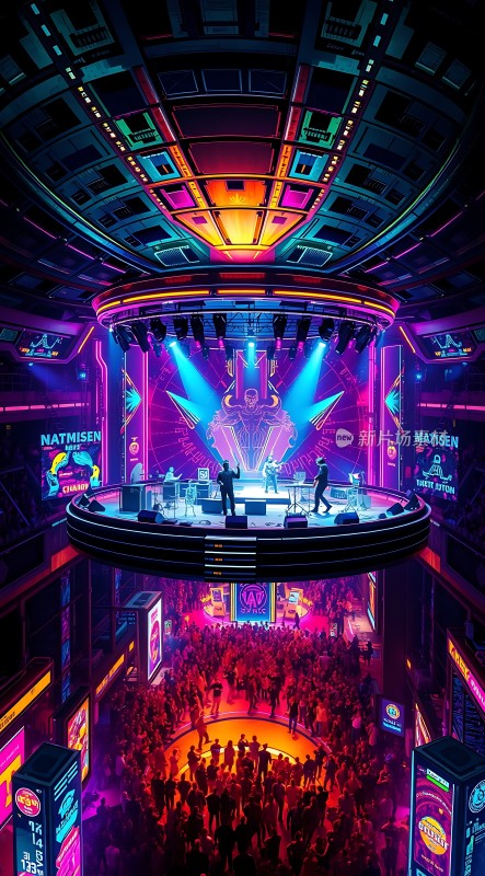 霓虹舞台上的音乐盛宴