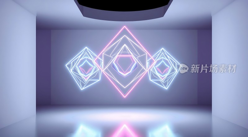 霓虹几何艺术空间