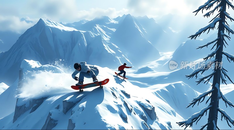 雪地滑板挑战者