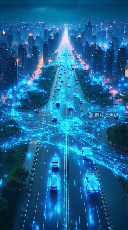 未来城市之光智能交通网络