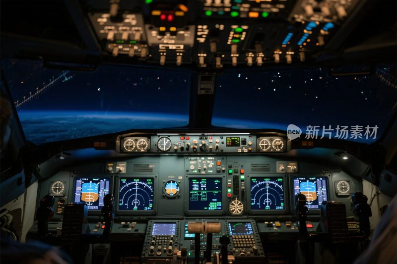飞机驾驶舱内部视角