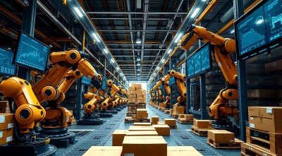 智能仓储机器人协作搬运货物