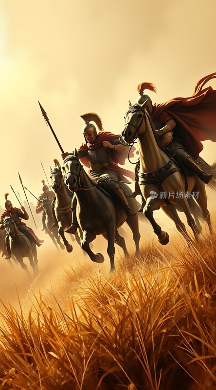 战马奔腾铁骑冲锋陷阵
