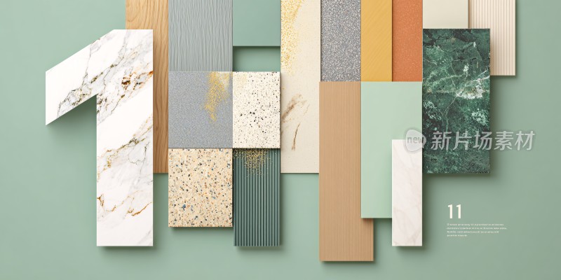 多样材质色块组合展示图